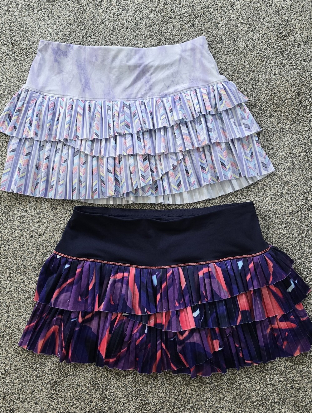 Bundle Two Lucky In Love Tennis Pleated Skorts Blue Lavender Size Medium